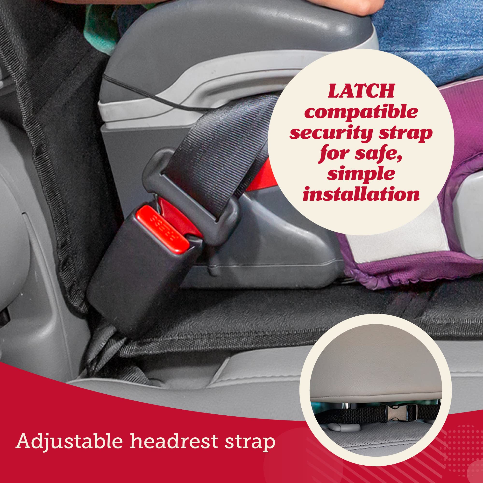 Lusso Gear Thick Padded Car Seat Protector for Baby - Waterproof Tan Seat Cover with 2 Mesh Storage Pockets & Non-Slip Backing - Universal Fit Car Accessories for SUVs, Sedans, Minivans - Perfect for Road Trips, Daily Commutes & Child Safety