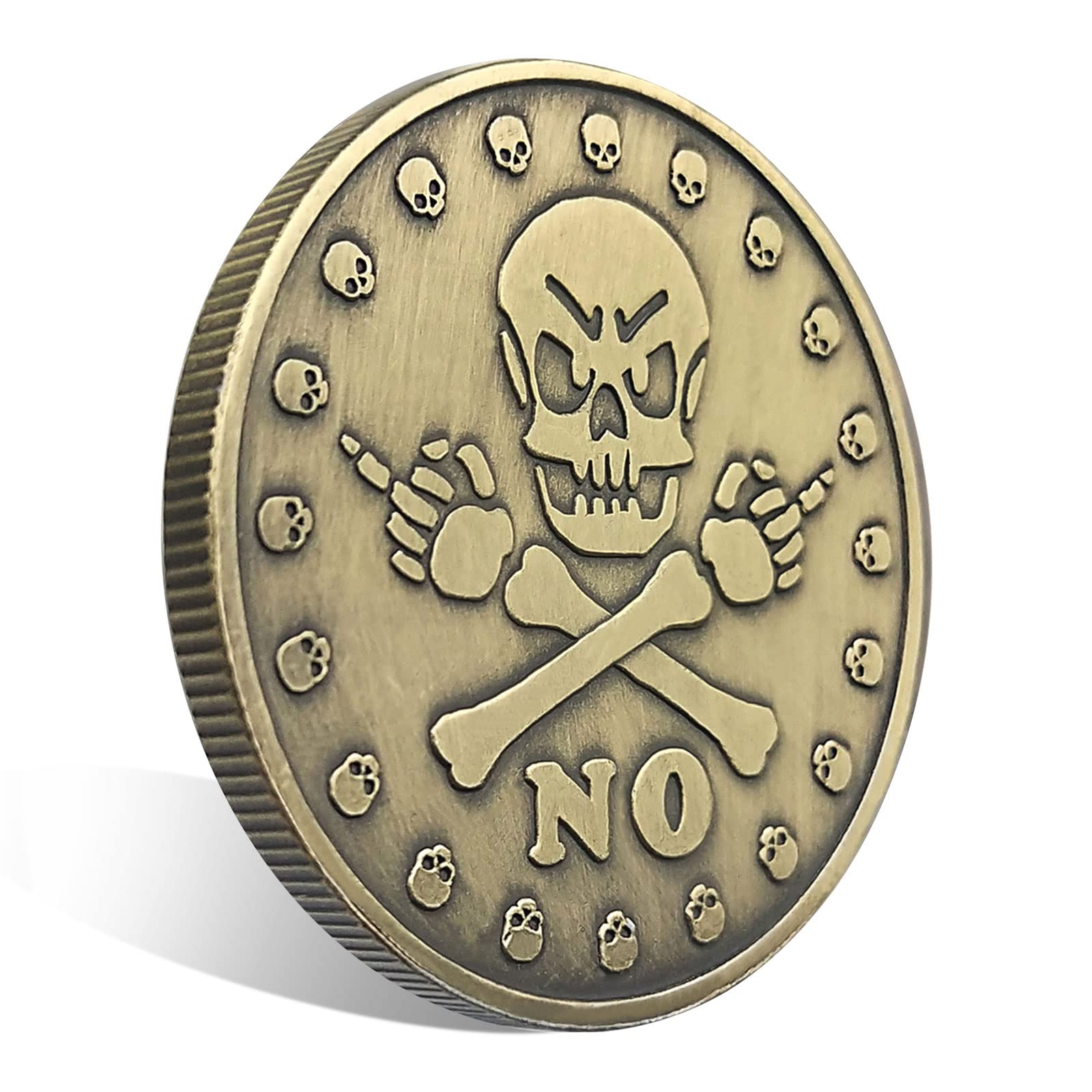 Yes No Coin - Decision Maker Flip Coin for Fun Choices - Novelty Destiny Coin for Women & Men - Funny Party Game Supplies with Skull Pattern - Perfect for Gifts, Games, and Decision Making