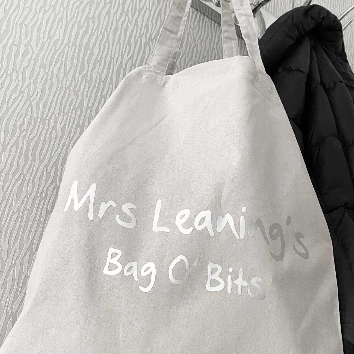 Stylish Black and Grey Teacher Tote Bag - Durable & Spacious for School, Work, or Everyday Use