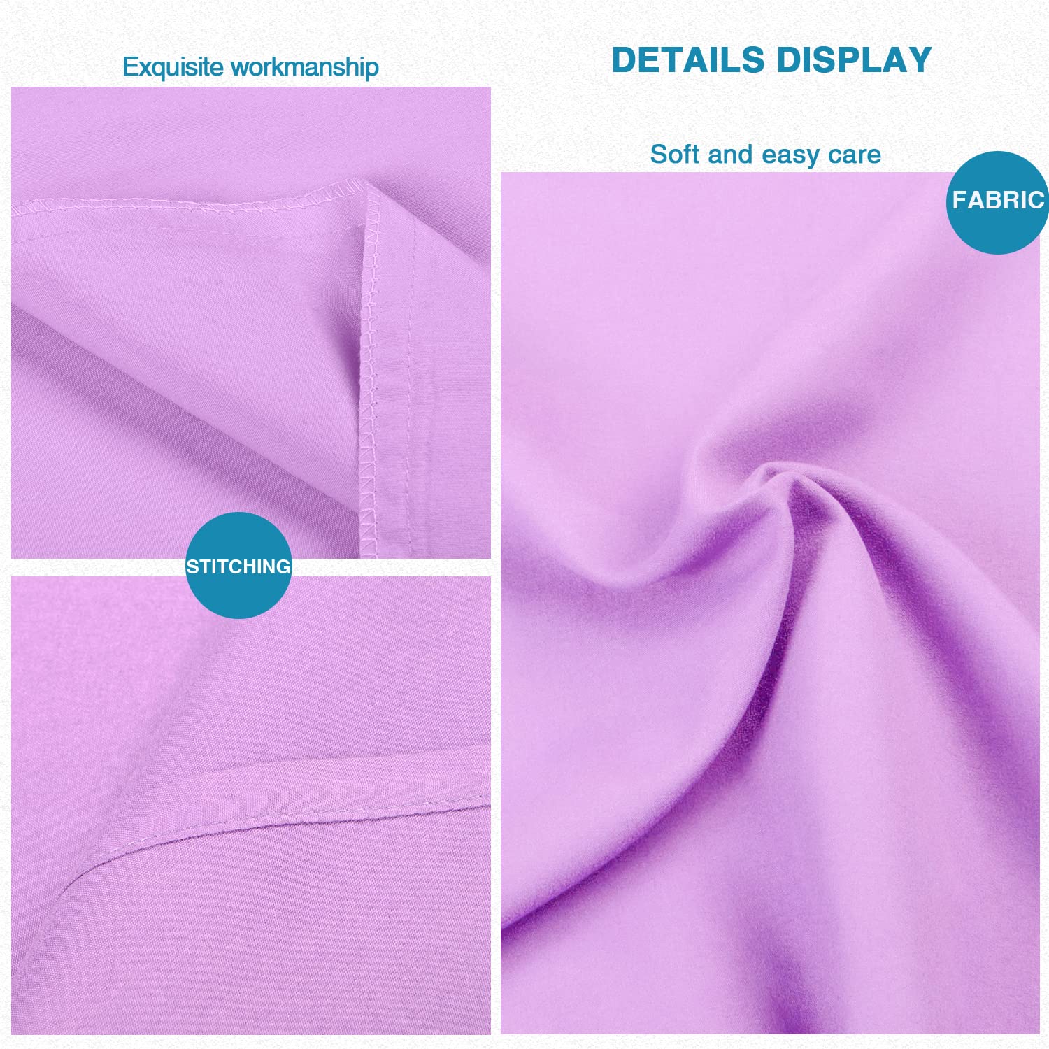 FLXXIE 20x54 Inch Lavender Body Pillow Cover - Ultra Soft Microfiber with Envelope Closure - Wrinkle & Stain Resistant - Perfect for Anime Fans, Pregnancy Support, and Home Decor