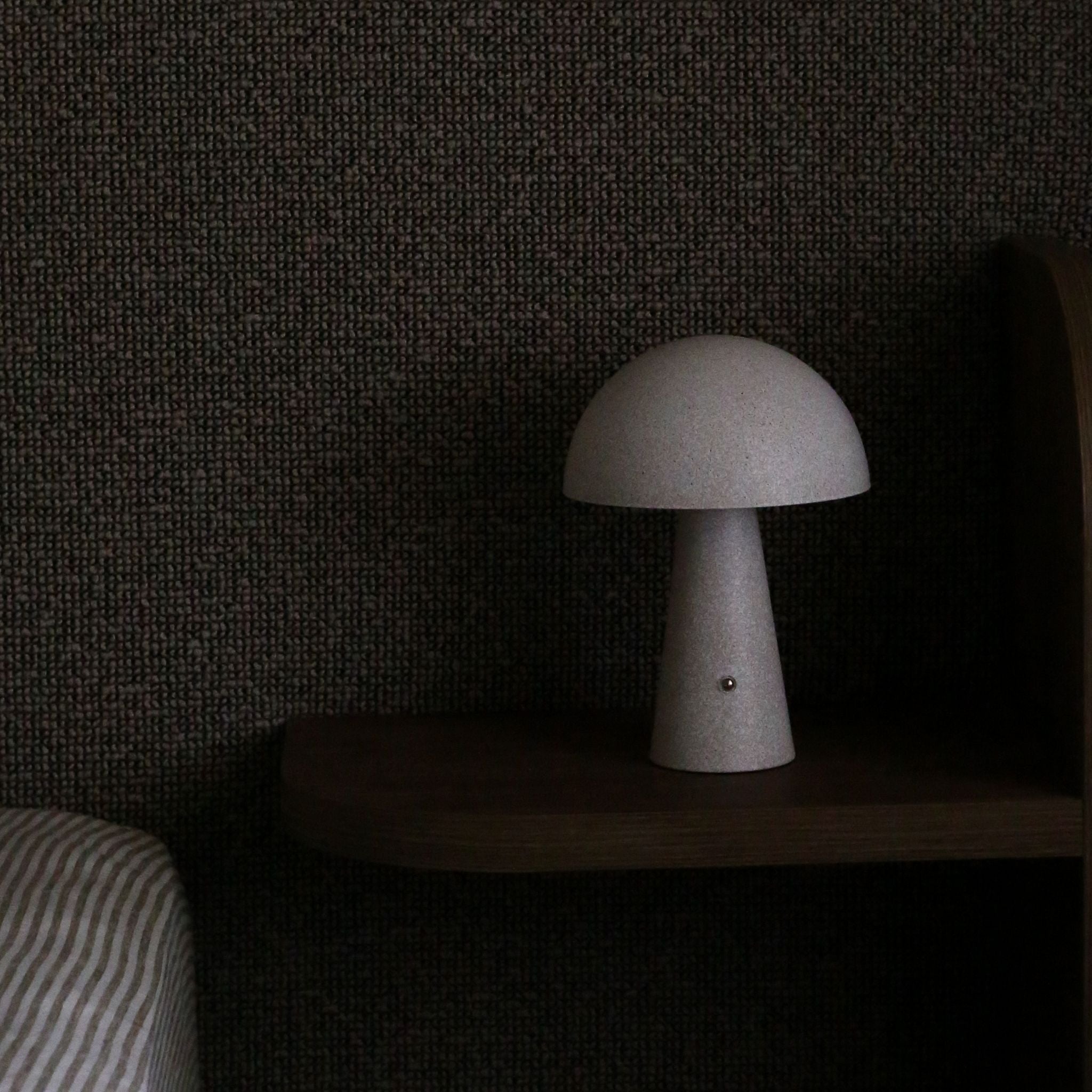 DESIGNSTUFF Loui Portable Table Lamp - Rechargeable LED Night Light, Dimmable & Touch Control, Sand Color - Perfect for Bedroom, Nursery, Office & Travel