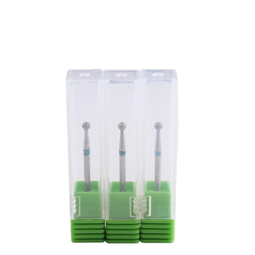 3pcs Diamond Nail Drill Bits Set - 3MM Professional Cuticle Cleaner & Nail File for Electric Manicure Machine | Perfect for Salon, Home Nail Care & DIY Pedicure