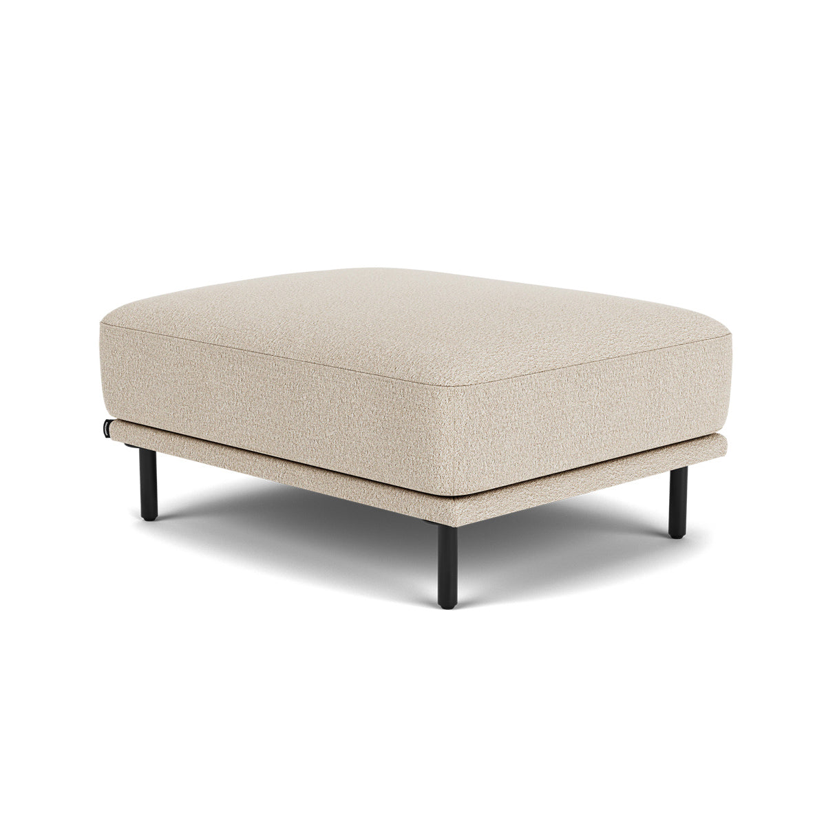 Harvey Boucle Ottoman Stool - Modern Round Footrest Pouf with Soft Chenille Fabric, Perfect for Living Room, Bedroom, or Nursery Decor