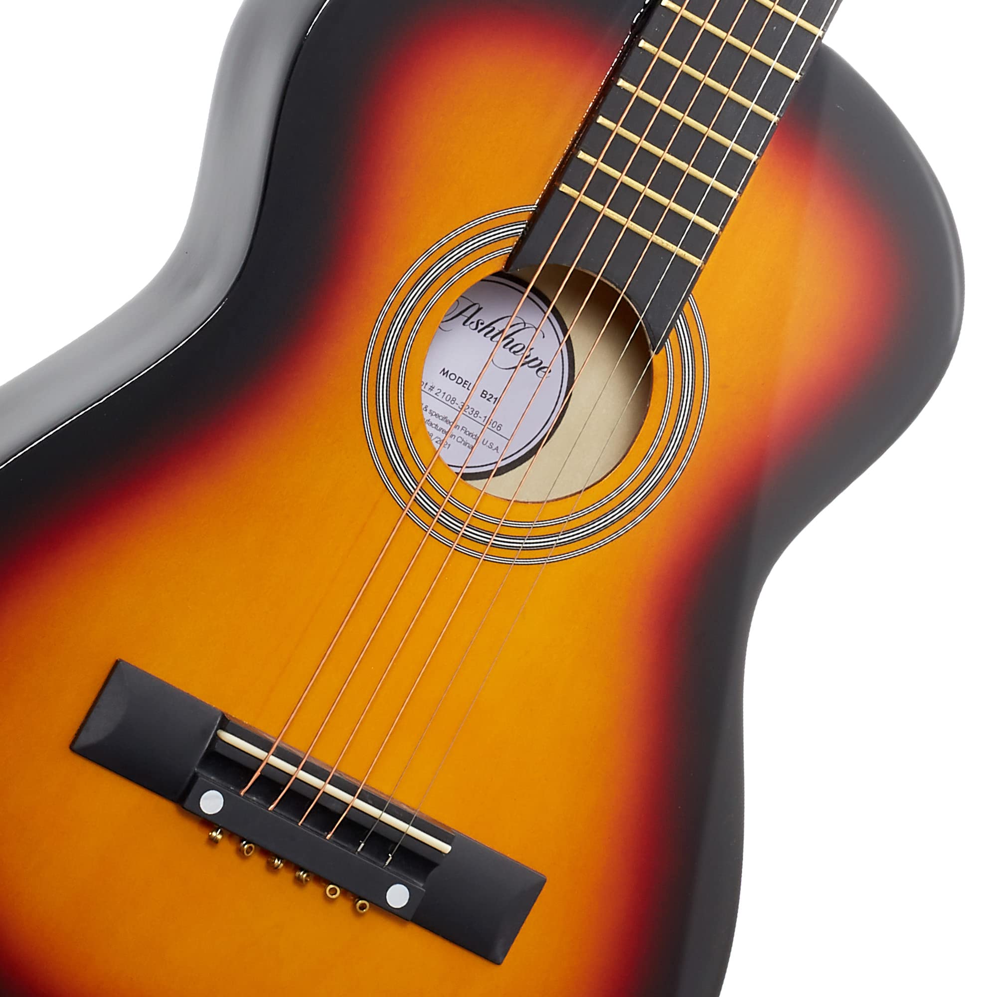 Ashthorpe 30-inch Beginner Acoustic Guitar Starter Kit (Sunburst) with Gig Bag, Strings, Strap, Tuner & Picks - Perfect for Kids, Teens & Adult Beginners Learning at Home, School or Campfire Jams