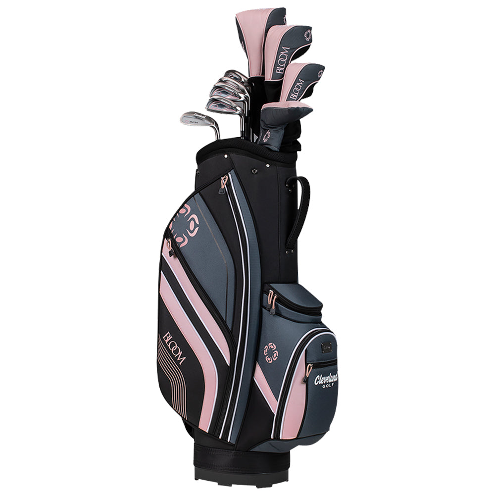 Cleveland Bloom 10-Piece Women's Right Hand Complete Golf Club Set - Perfect for Beginners & Intermediate Female Golfers on the Course