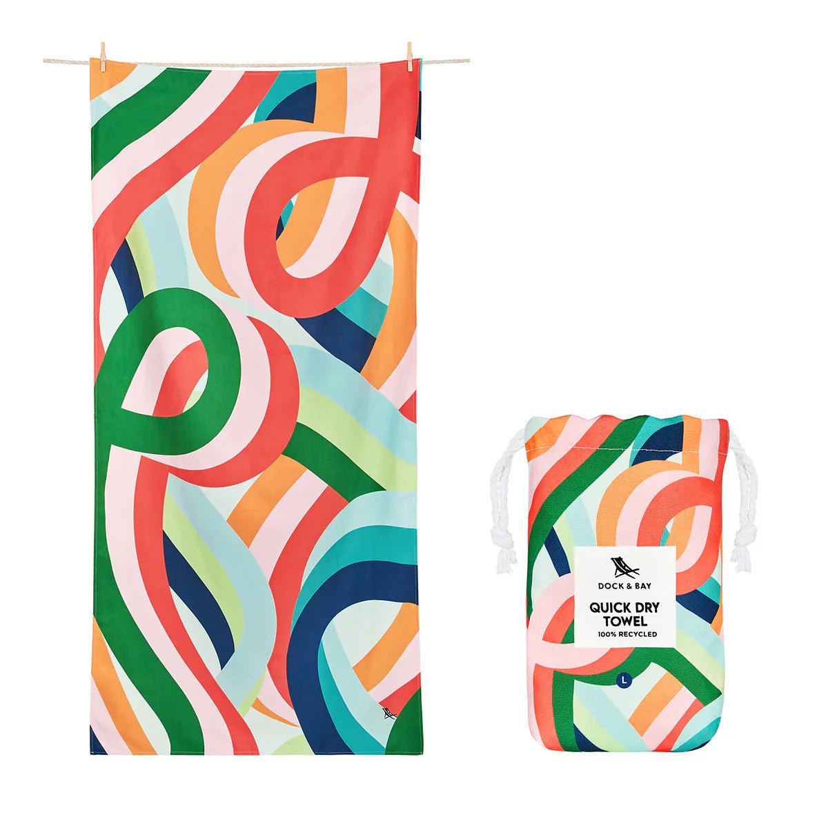 Dock & Bay Quick Dry Large Beach Towels - Ultra Absorbent, Lightweight & Fast Drying for Pool, Gym, Travel & Outdoor Activities