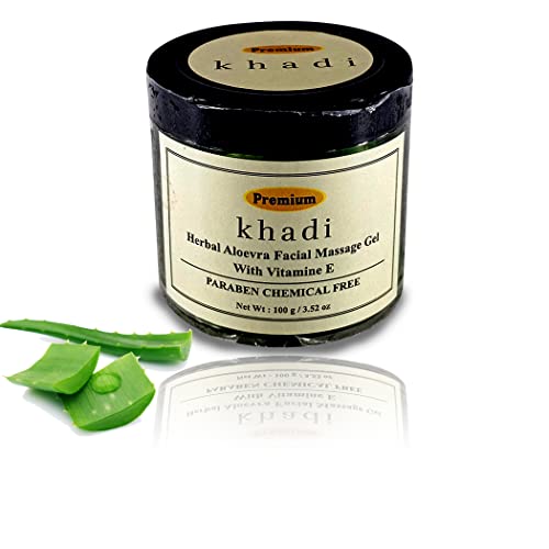 Khadi Herbal Aloe Vera Facial Massage Gel for Glowing Skin - Natural Moisturizer & Anti-Aging Treatment for Daily Skincare Routine