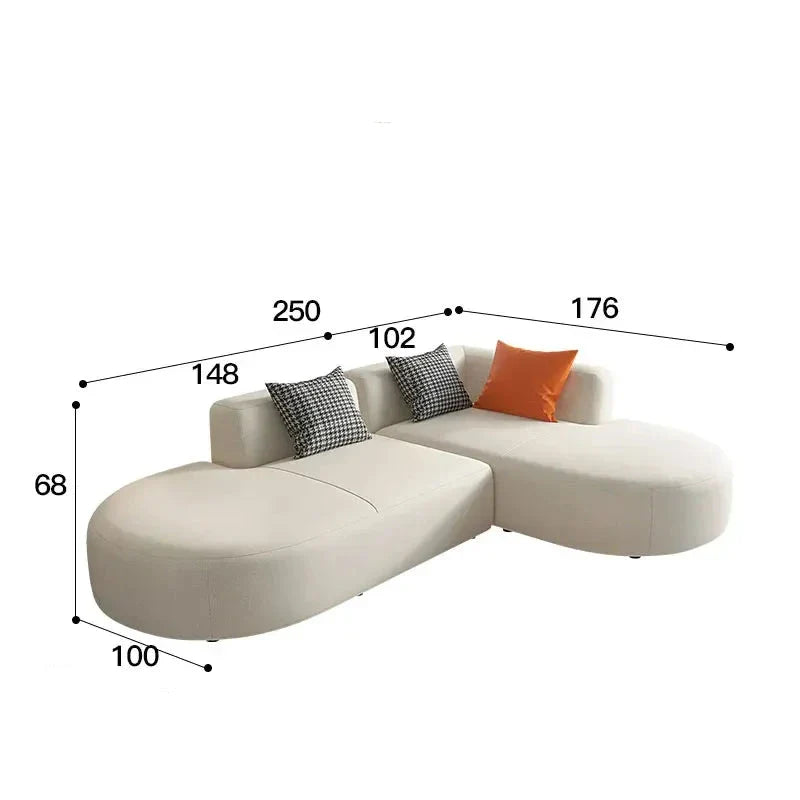 Modern Corner Sectional Lazy Floor Sofa - Comfortable Chaise Lounge for Small Spaces, Living Room, Bedroom, or Home Theater - Soft Fabric & Stylish Design for Relaxing, Lounging, and Entertaining