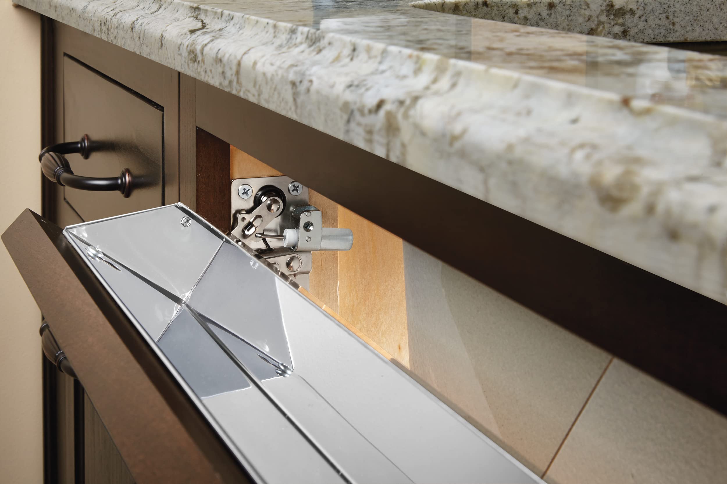 Rev-A-Shelf LD-0220-50SC Soft-Close Pivot Hinges - Pair of Cabinet Door Hinges for Smooth Quiet Closing | Perfect for Kitchen Cabinets, Bathroom Vanities & Furniture Installation
