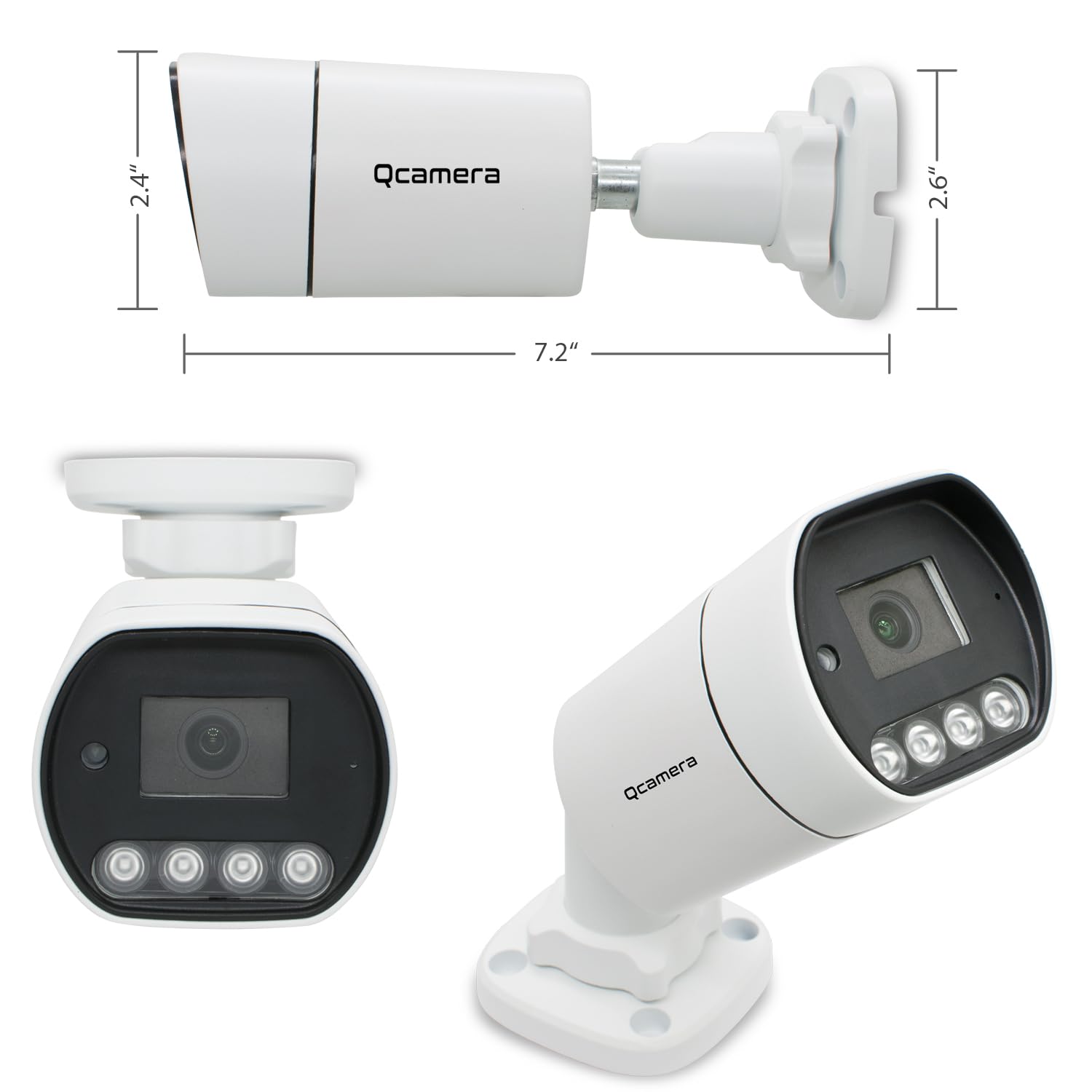 1080P 2MP Outdoor Bullet Security Camera - 4-in-1 Hybrid TVI/CVI/AHD/CVBS Analog CCTV, Wired Surveillance Camera with 2.8mm Lens, IP67 Waterproof, 100ft IR Night Vision & 4 LEDs - Ideal for Home, Business & Property Security Monitoring