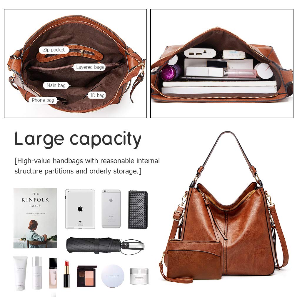 Stylish PU Leather Handbag & Purse Set for Women - Large Hobo Shoulder Bag, Fashionable Ladies Bags, Perfect Gift for Girls | Ideal for Work, Shopping & Everyday Use
