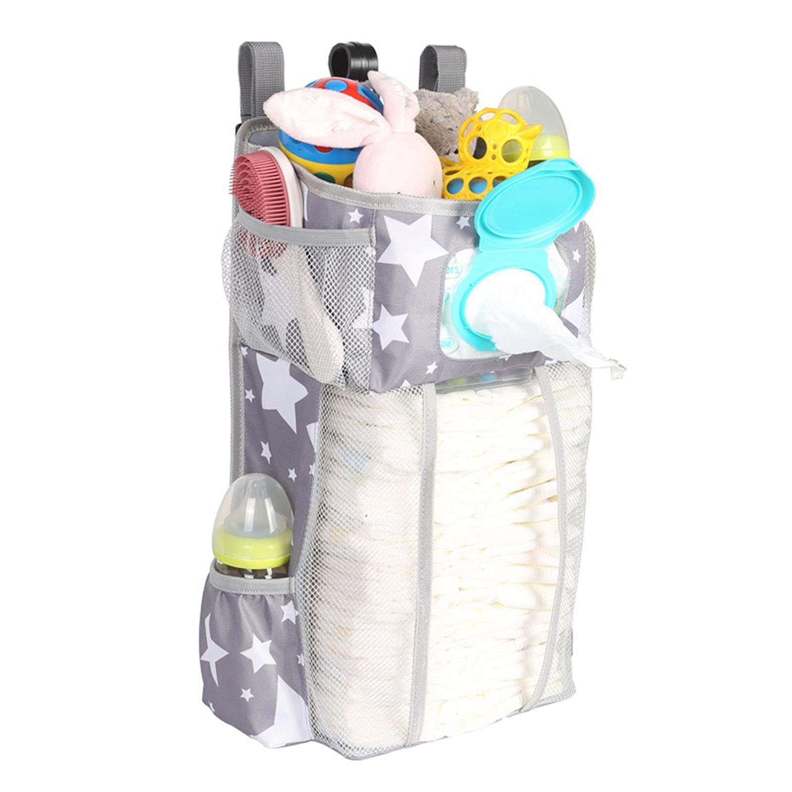**Multifunctional Hanging Crib Organizer & Diaper Caddy - Baby Essentials Storage for Cot, Changing Table, or Wall - Perfect for Newborn Parents & Baby Showers (Great for Nursery, Travel & On-the-Go Organization)**