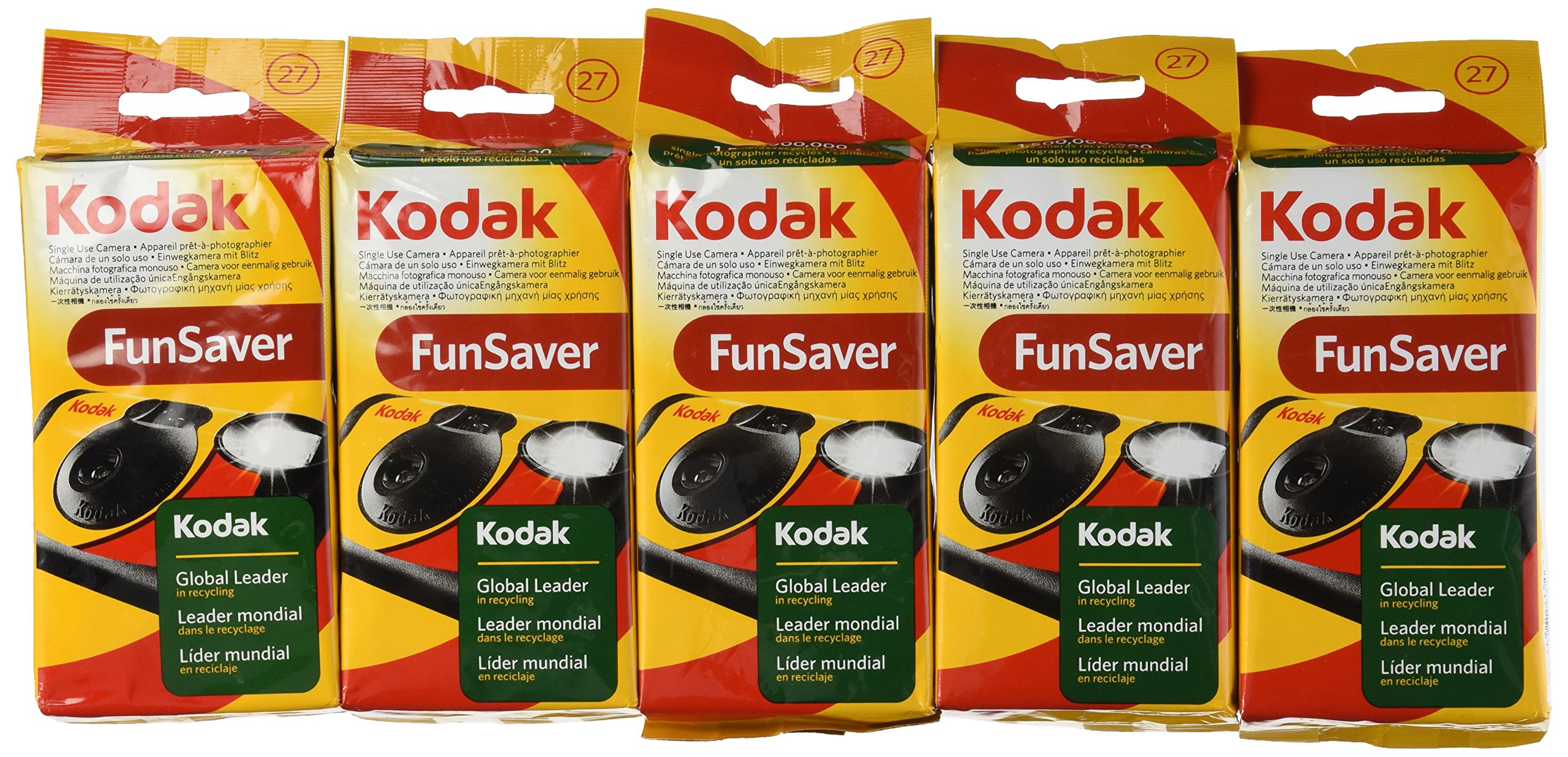 Kodak Disposable Camera 1 Pack of 10 - Single Use Film Camera for Travel, Parties & Weddings - Vintage Style 35mm Point and Shoot Camera with Flash