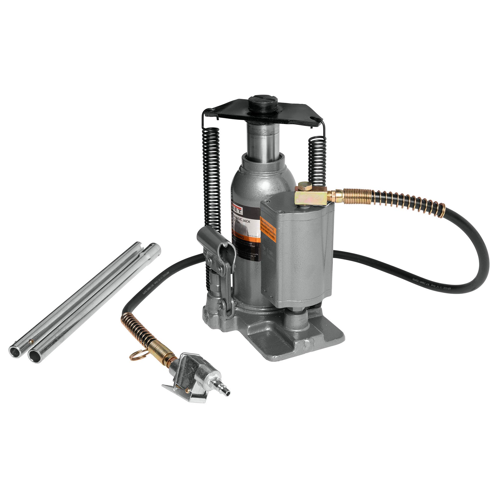 12-Ton Air/Hydraulic Bottle Jack - Heavy Duty Car Lift for Trucks, SUVs & Trailers - JET AHJ-12 - Perfect for Auto Repair Shops, Emergency Roadside Assistance & Home Garage Use