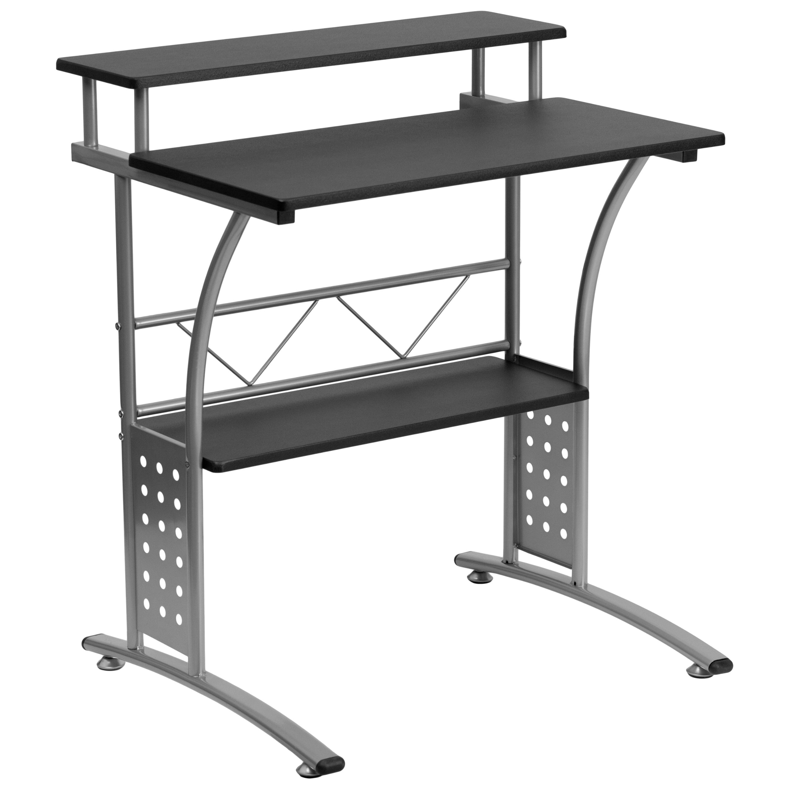 Flash Furniture Clifton Modern Office Computer Desk with Storage Shelves - 28