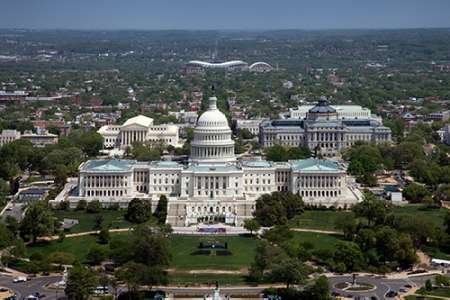 Premium Aerial View Art Print of United States Capitol Building in Washington D.C. - High Quality Paper Poster by Carol Highsmith - Perfect for Home Decor, Office Wall Art & Gift Giving (31x47 Inches)
