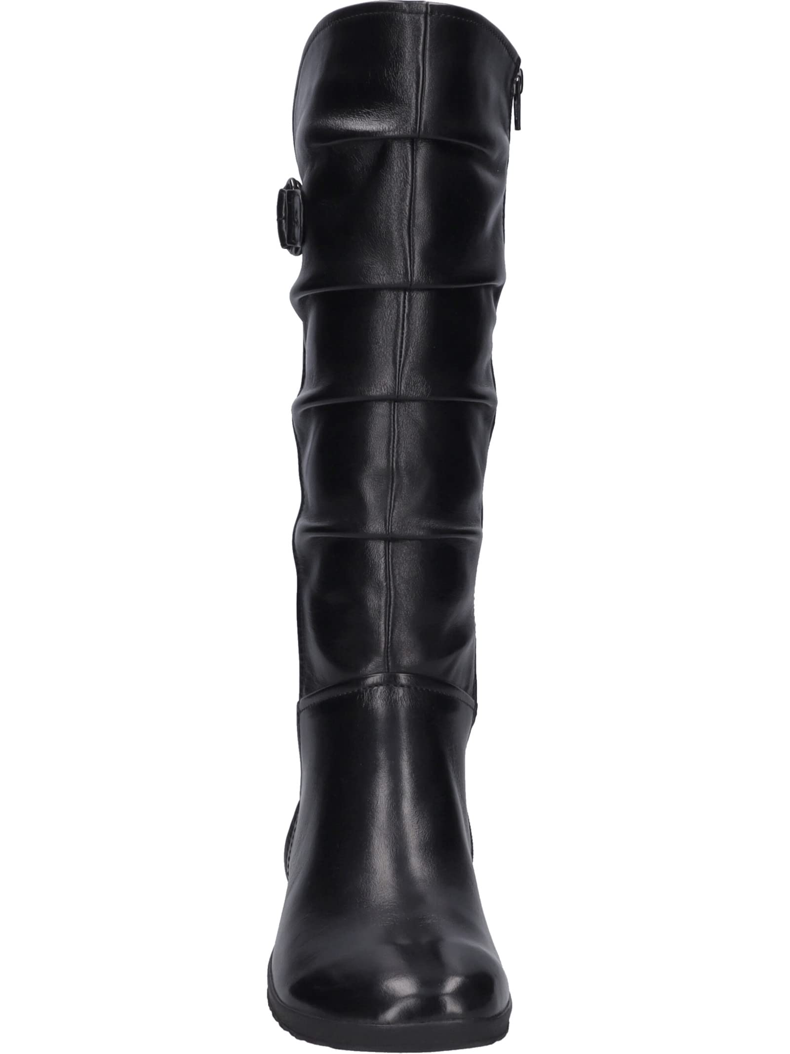Josef Seibel Women's Knee High Leather Boots - Black Size 7 | Comfortable & Stylish Winter Boots for Casual Wear, Office & Night Out