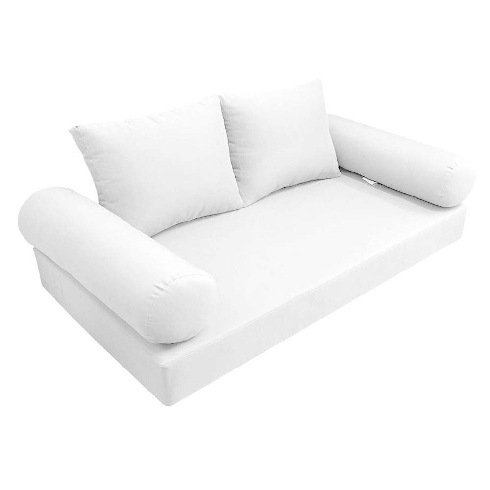 *Cover ONLY*-Style 1 Outdoor Daybed Mattress Bolster Back Pillow Slipcovers Knife Edge Full-AD106 - Waterproof & UV Resistant Replacement Covers for Patio Furniture - Perfect for Poolside Lounging, Garden Relaxation & Outdoor Decor
