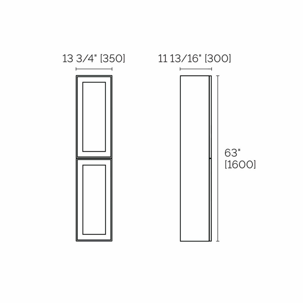 Deville Matt White Wall Mount Linen Cabinet with Handles - Bathroom Storage Organizer for Towels, Sheets & Toiletries