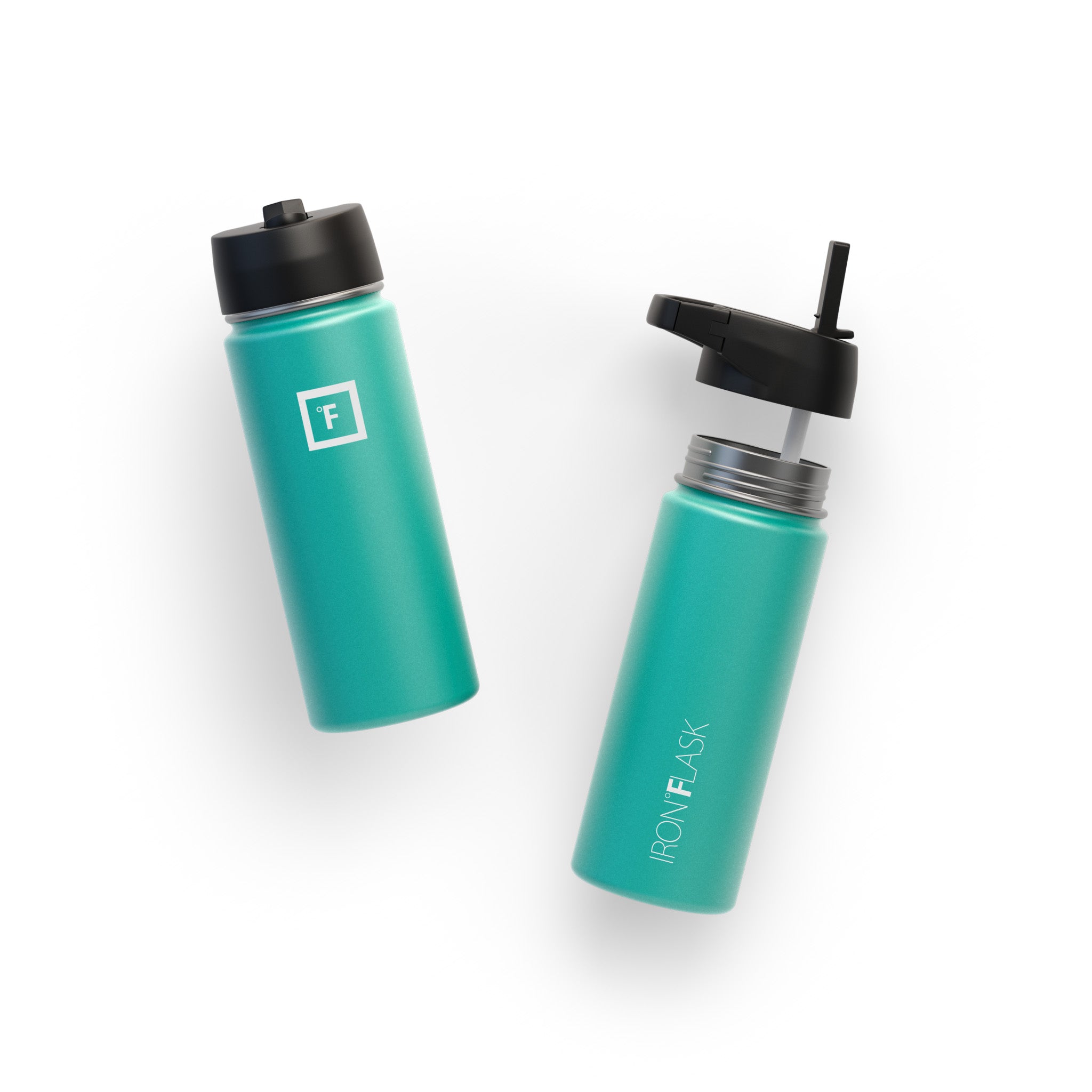 18 Oz Wide Mouth Water Bottle with Straw Lid - Leak Proof & BPA Free - Perfect for Gym, Hiking, Travel & Everyday Hydration