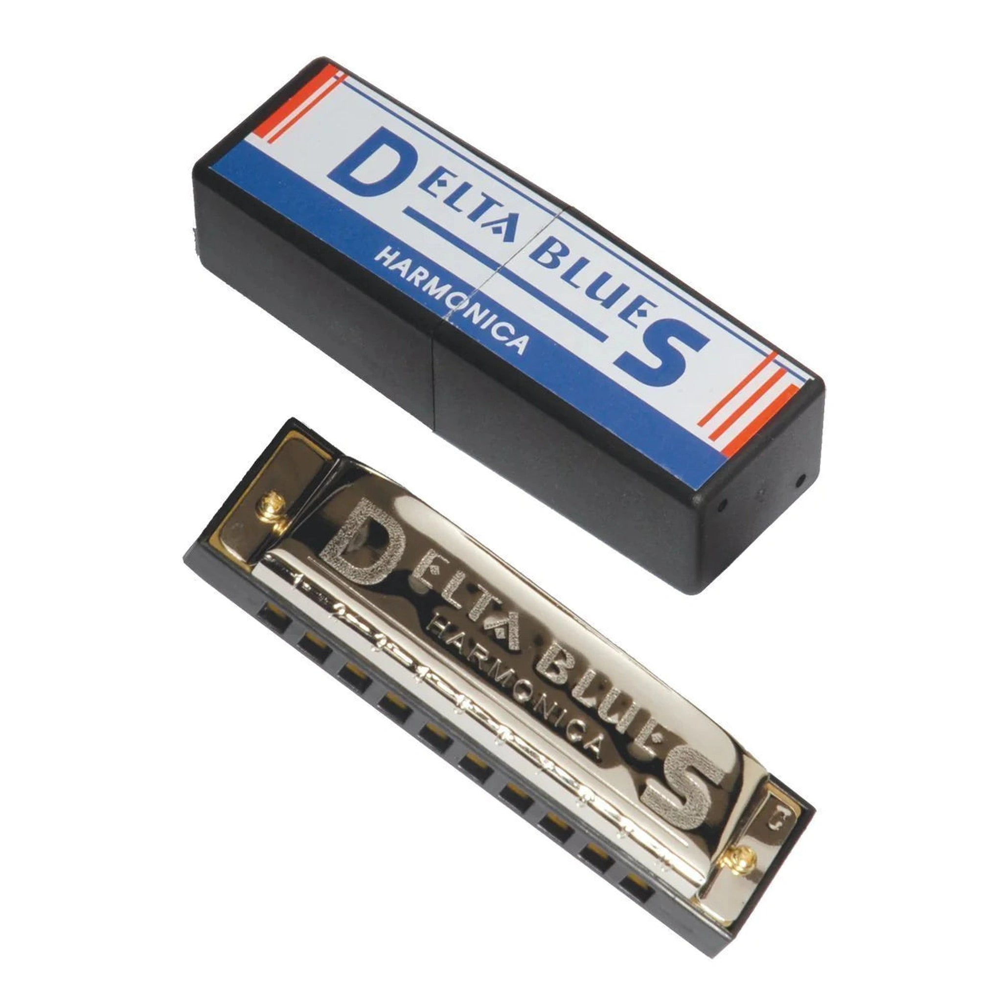 Delta Blues 10 Hole Diatonic Harmonica in C Key - Professional Mouth Organ for Blues, Folk & Rock Music - Perfect for Beginners & Musicians - Play at Home, Studio or Live Performances