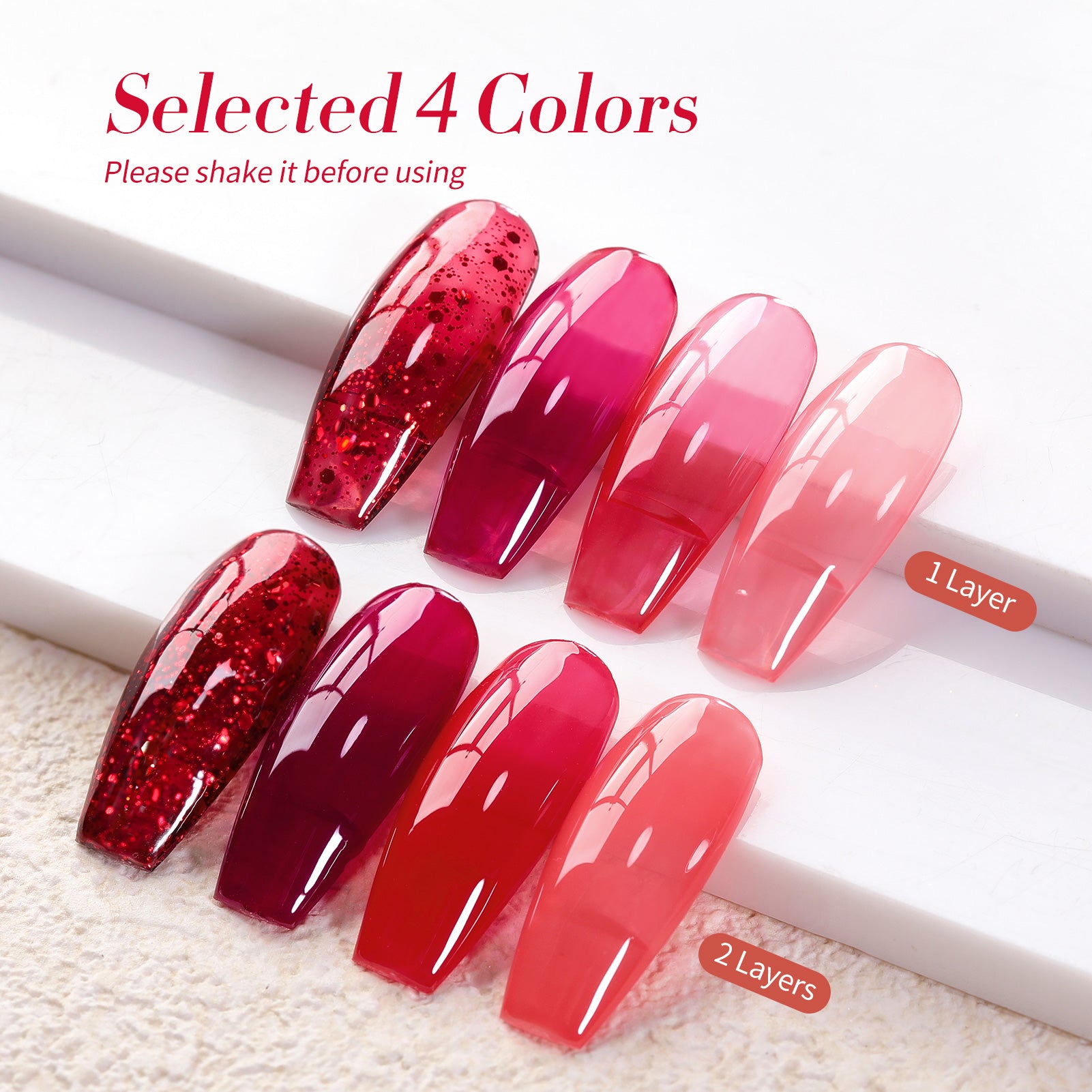Milky Jelly Gel Polish Ruby Regalia #02 7ml - Long Lasting Nail Polish for Salon Quality Manicures at Home | Perfect for Weddings, Parties & Special Occasions
