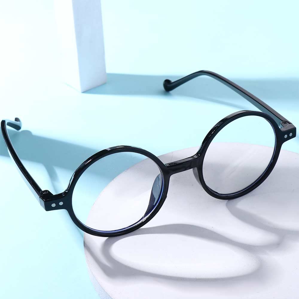 Blue Light Blocking Reading Glasses for Women & Men - Retro Anti-Radiation Computer Glasses (+400 Power, Black) - Perfect for Office Work, Screen Time & Reading Books