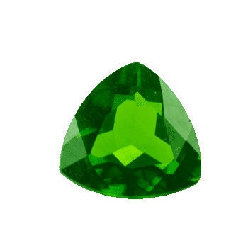 Wholesale Natural Genuine Russian Chrome Diopside Loose Stones - 3mm, 4mm, 5mm Trillion Faceted VVS Quality for Jewelry Making, Engagement Rings & Healing Crystals