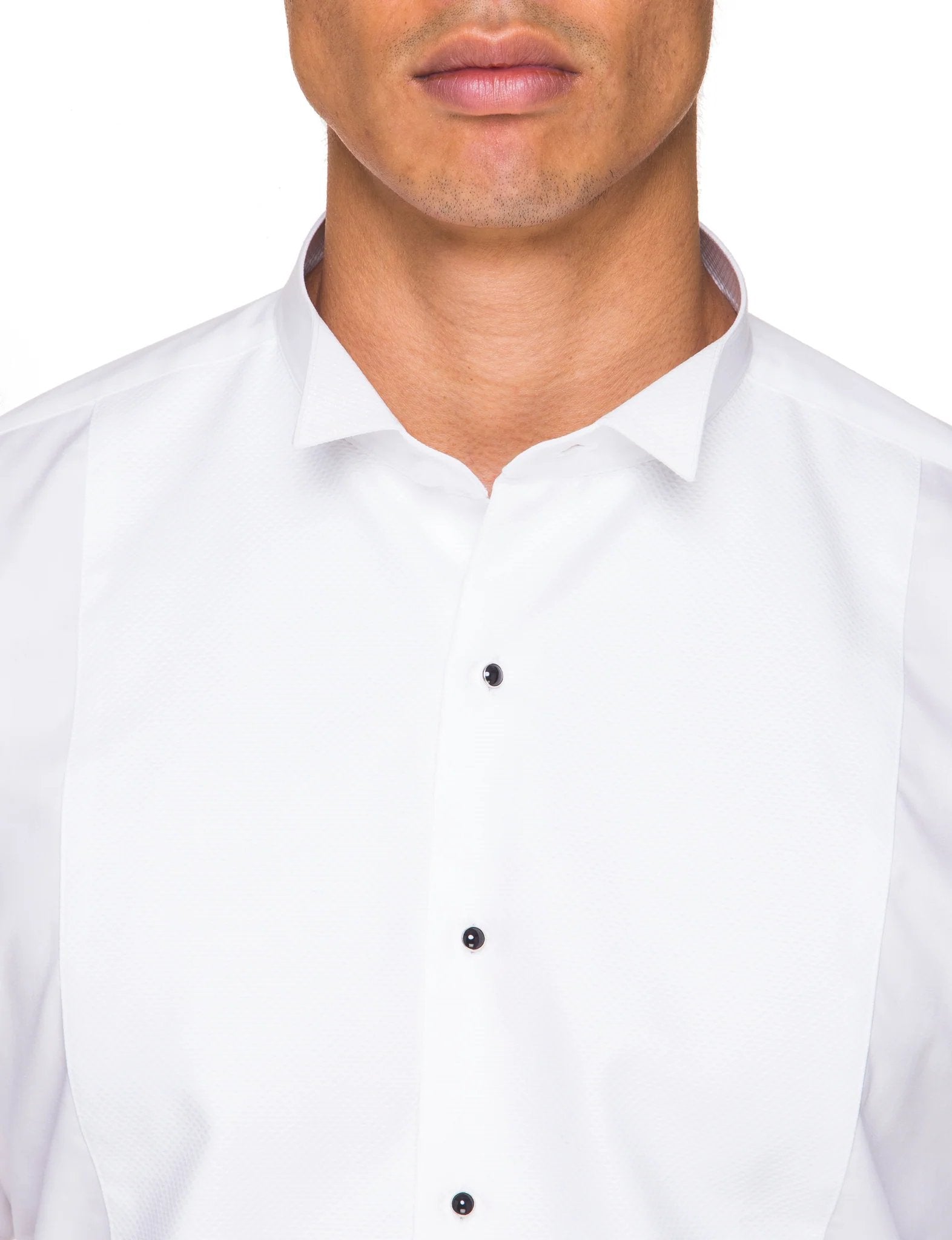 ABELARD Marcella Stud Wing Dinner Shirt for Men - Double Cuff Classic Fit Formal White Shirt | Perfect for Weddings, Parties & Black Tie Events