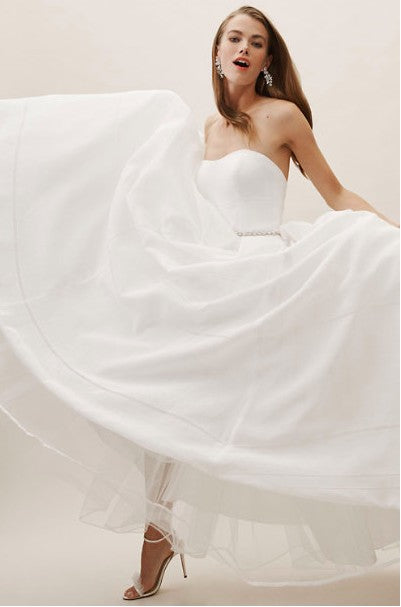 BHLDN Whispers & Echoes Bellevue Wedding Gown - Elegant Lace Bridal Dress for Formal Ceremonies & Romantic Photoshoots
