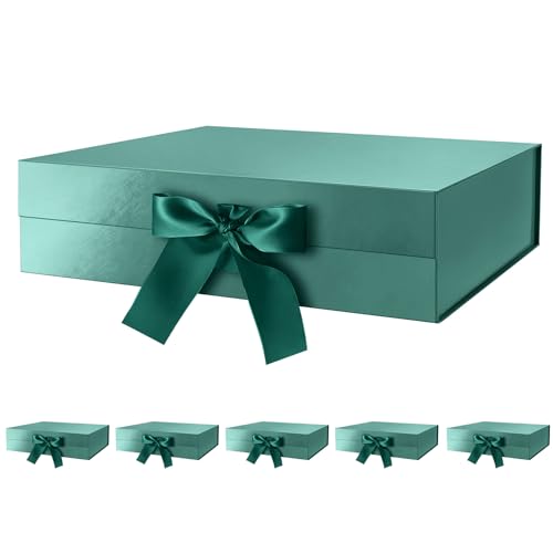 Green-Ribbon-13x9.7x3.4 Inches-Pack of 6