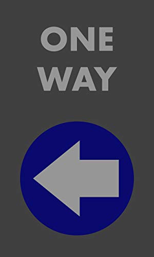 NoTrax 194 Safety Message Mat - One Way Left Arrow, 3'x5', Charcoal - Non-Slip Floor Mat for Warehouse, Factory & Industrial Safety - 194SAL35CH