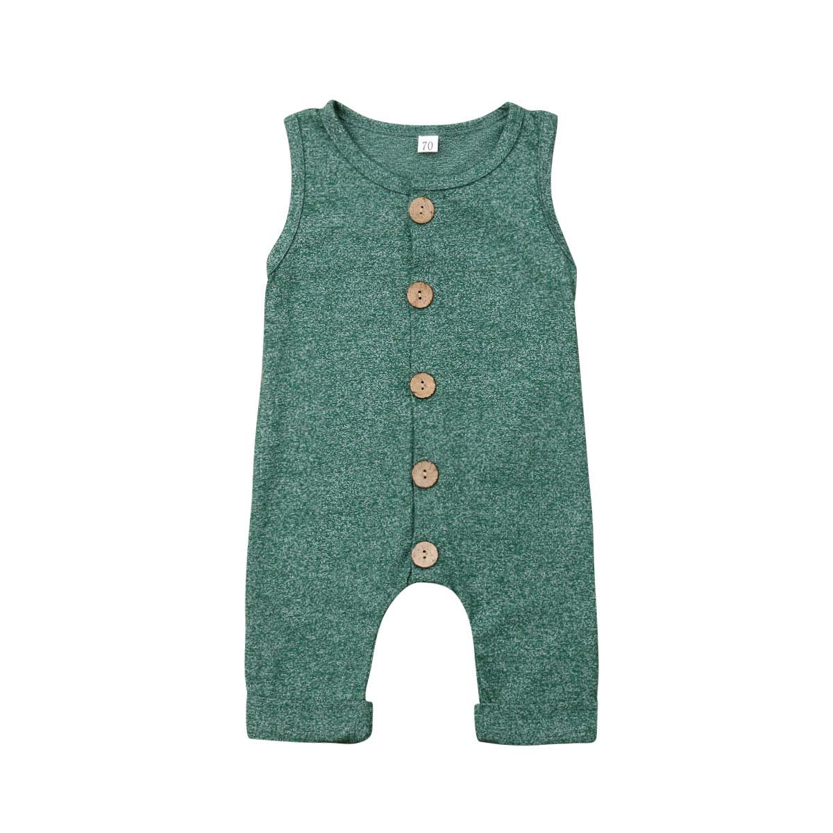 Honganda Baby Romper Jumpsuit - Soft Cotton Button-Up Playsuit for Boys & Girls | Spring Summer Outfit for Newborns, Infants & Toddlers | Perfect for Playdates, Daycare & Family Outings