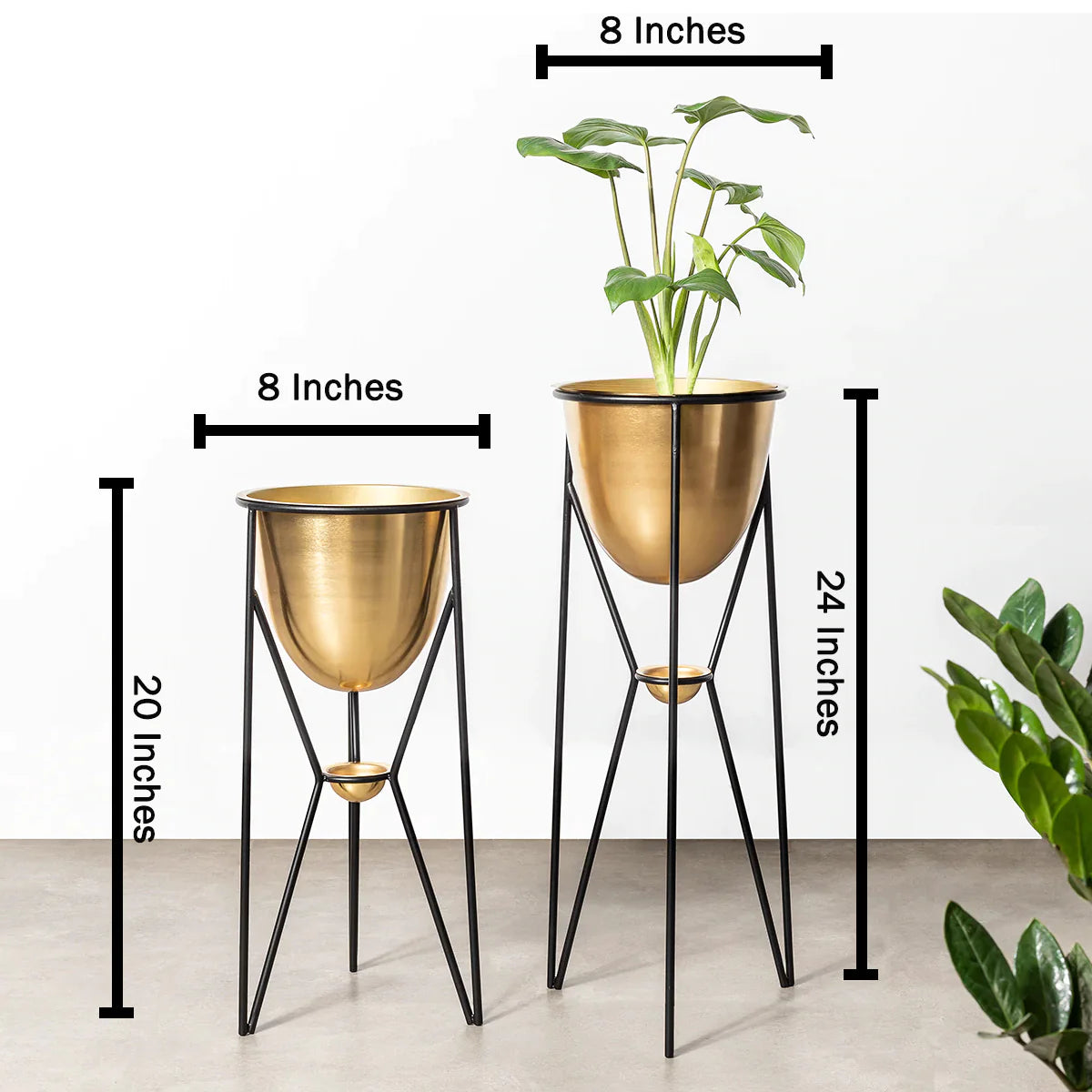 Fiesta Love: Set of 2 Decorative Metal Planters for Indoor & Outdoor Plants - Perfect for Home, Garden, and Patio Decor