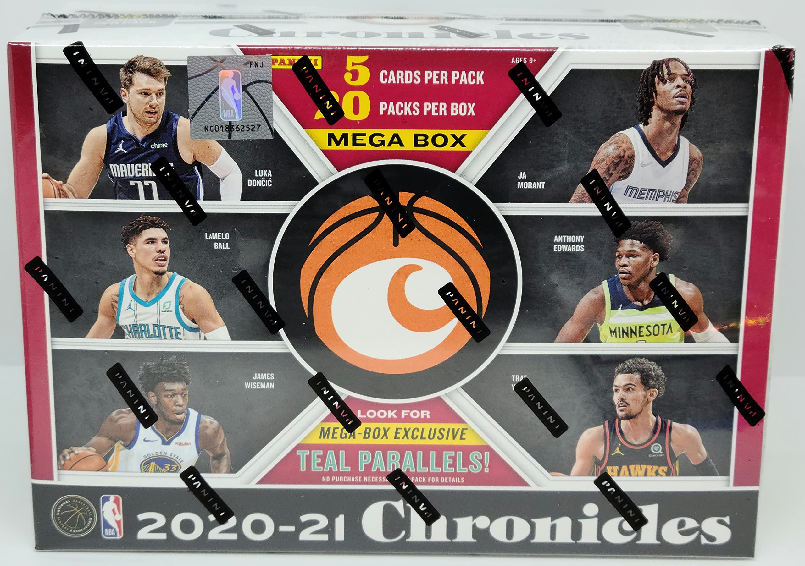2020-21 Panini Chronicles Basketball Trading Cards Mega Box - 100 Cards per Box | NBA Collectibles for Trading, Investing & Display | Perfect for Sports Fans, Card Collectors & Gift Giving