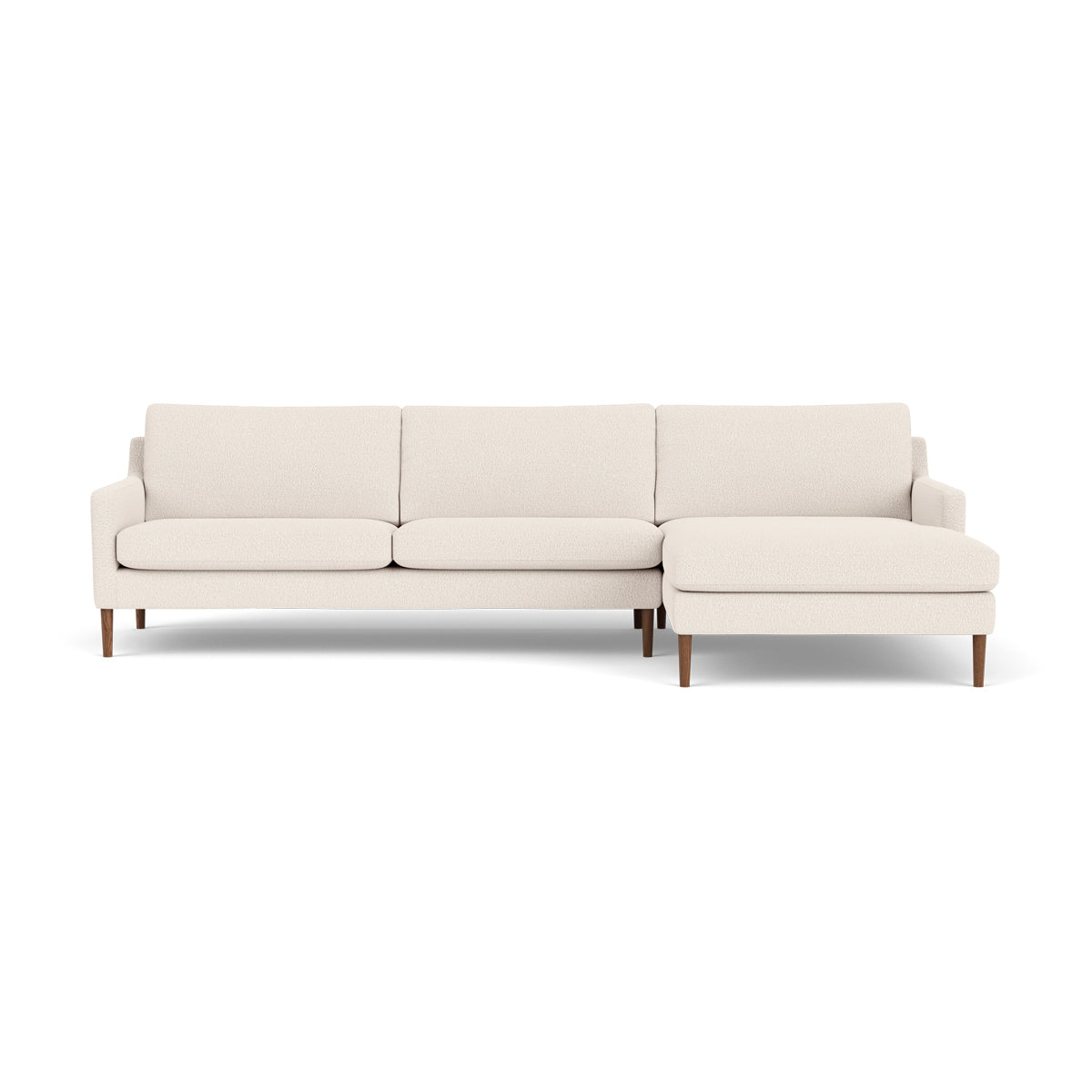 Astha Boucle Right Chaise Sofa - Modern Upholstered Sectional Couch with Chaise Lounge for Living Room, Family Room & Apartment Decor