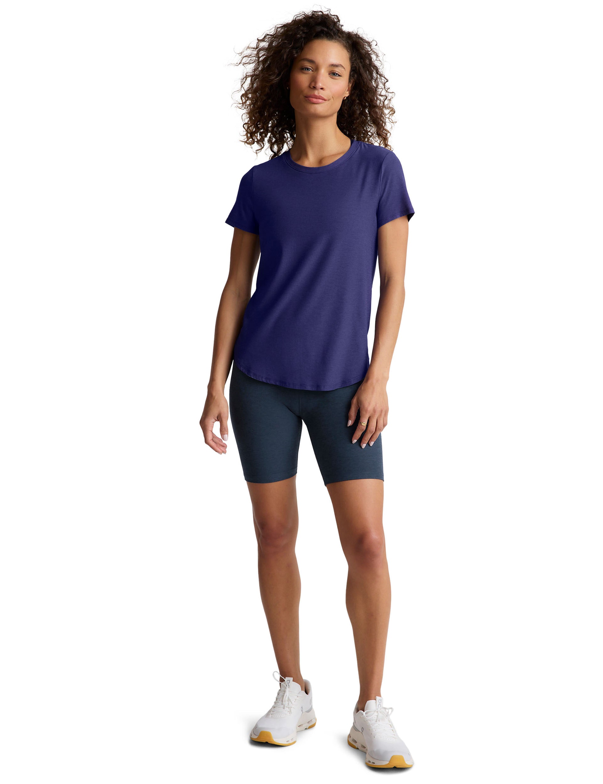 Featherweight Down Low Tee - Soft & Lightweight Men's T-Shirt in Eternal Blue Heather | Perfect for Casual Wear & Everyday Comfort