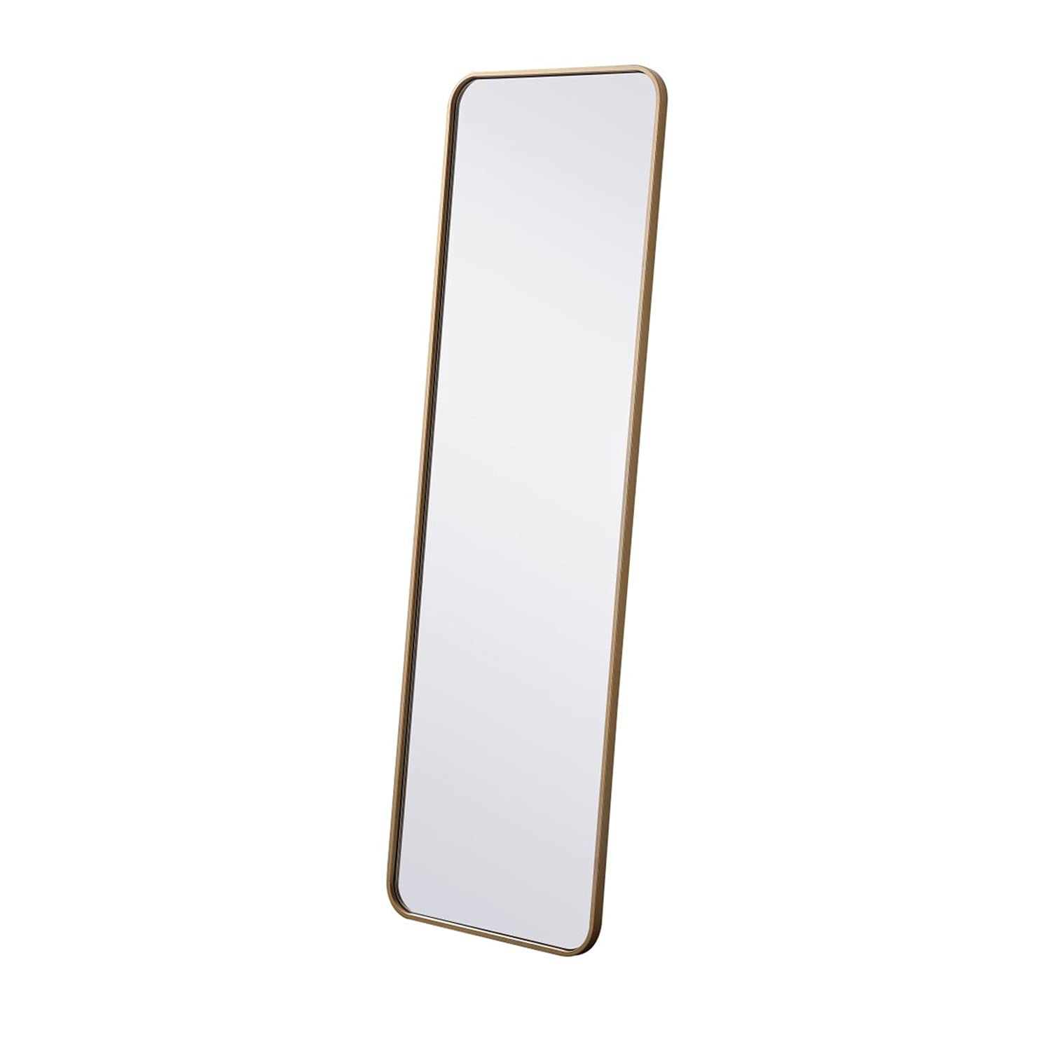 Elegant Brass Rectangular Mirror 18x60 - Home Decor & Bathroom