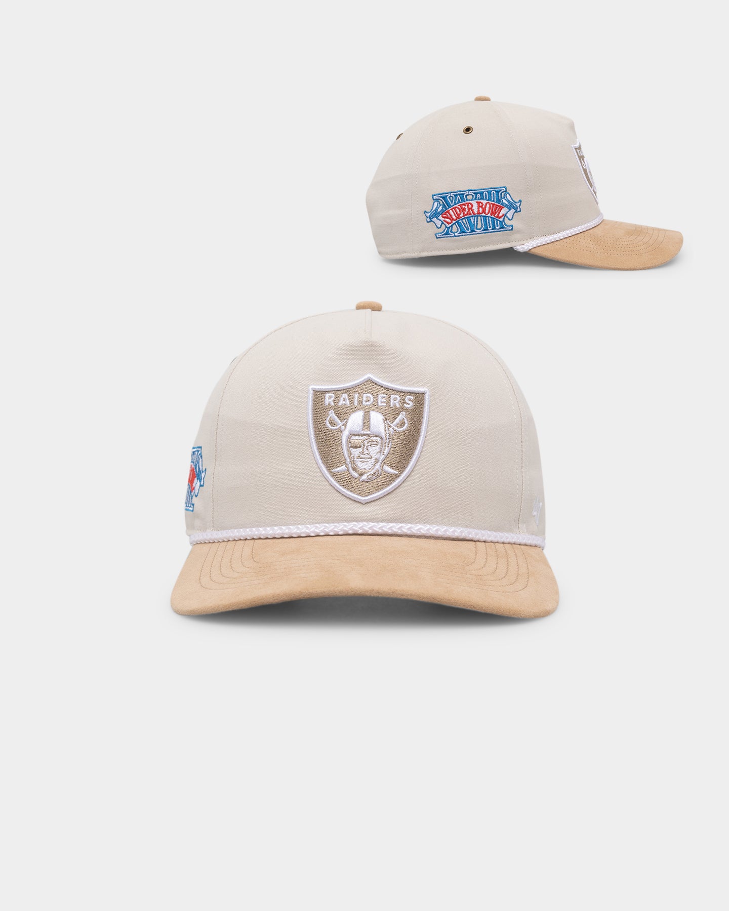 47 Brand Las Vegas Raiders Sand Dune Snapback Bone/Khaki Adjustable Hat - Official NFL Licensed Cap for Men & Women - Perfect for Game Day, Sports Events & Casual Wear