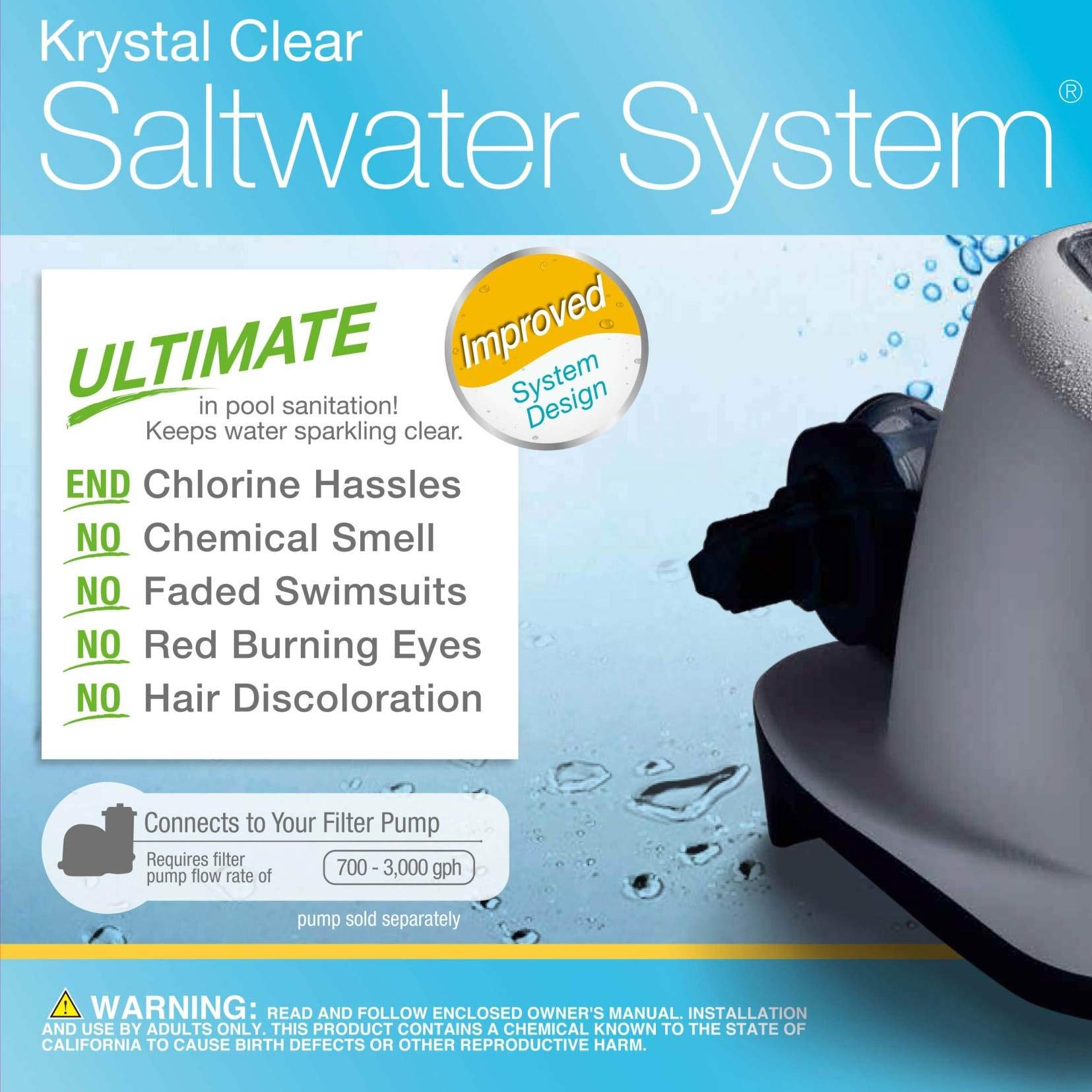 Intex Krystal Clear Saltwater System for Above Ground Pools - 2 Pack | Chlorine-Free Saltwater Sanitizer | Compatible with Filter Pumps | Perfect for Backyard, Family & Vacation Home Swimming Pools