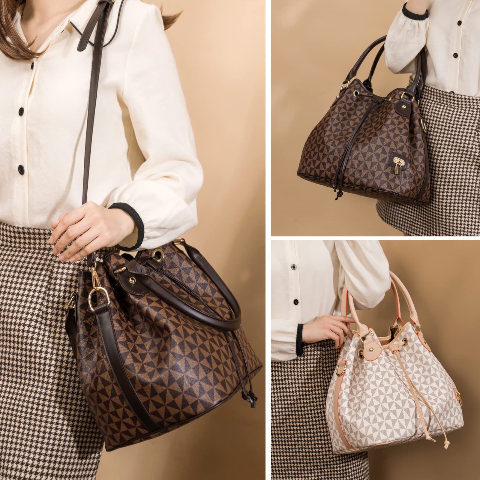 Stylish Women's PU Leather Handbag - Top Handle, Shoulder & Crossbody Bag - Luxury Tote Purse for Work, Travel & Everyday Use