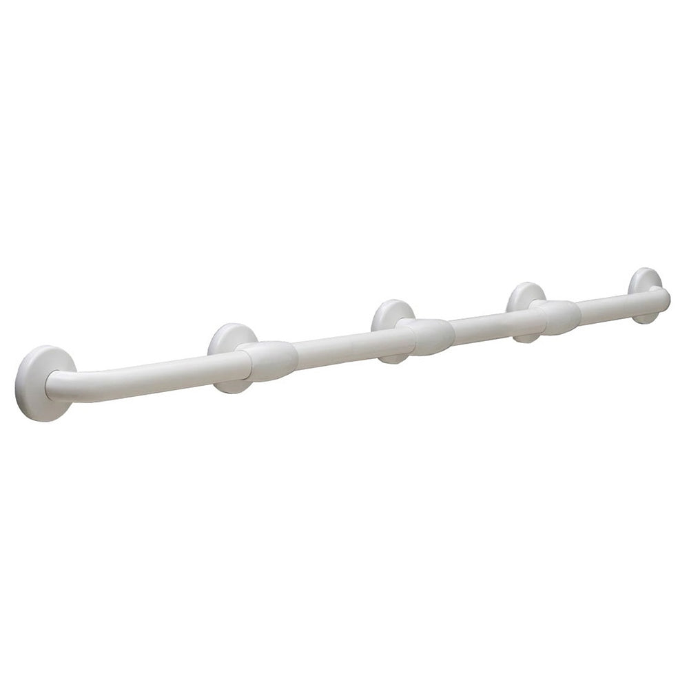 Bobrick B980616 Heavy Duty Bariatric Grab Bar with Reinforced Flanges - Vinyl Coated Safety Handle for Bathroom, Shower & Toilet - ADA Compliant Support Bar for Elderly & Disabled (300 lb Weight Capacity)