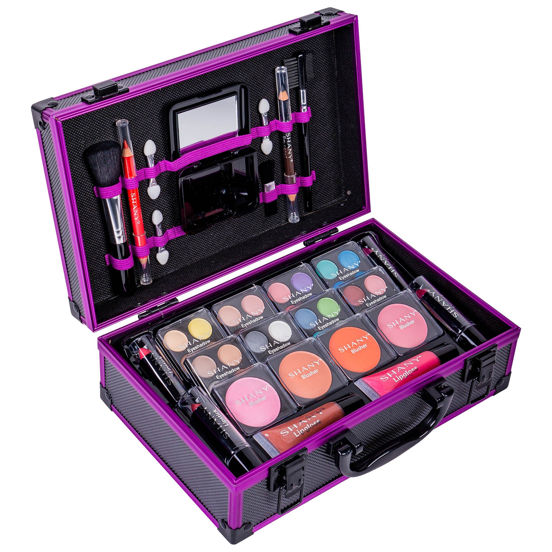Professional Makeup Train Case with Carry Handle - Large Cosmetic Organizer for Makeup Artists & Travel - Perfect for Salon, Home Use & On-the-Go Touch Ups