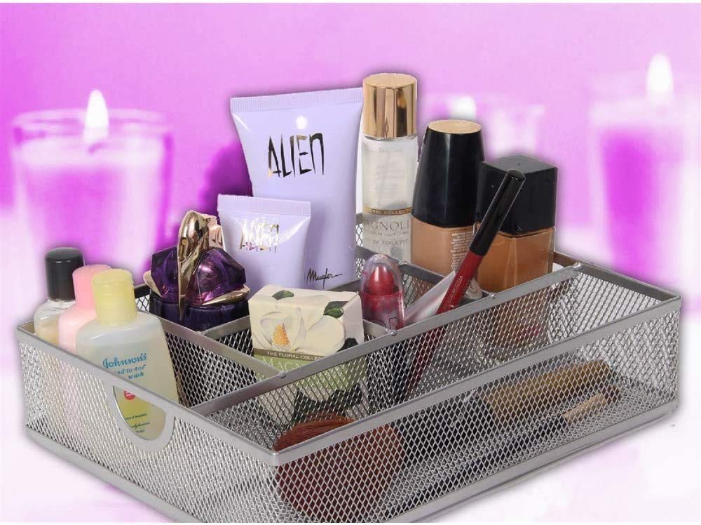 YBM HOME 2-Pack Stainless Steel Mesh Cosmetic Organizer - Makeup Storage for Brushes, Pencils & Accessories - Vanity, Bathroom & Dresser Counter Organizer - Perfect for Beauty Salon, Home Decor & Gift Giving