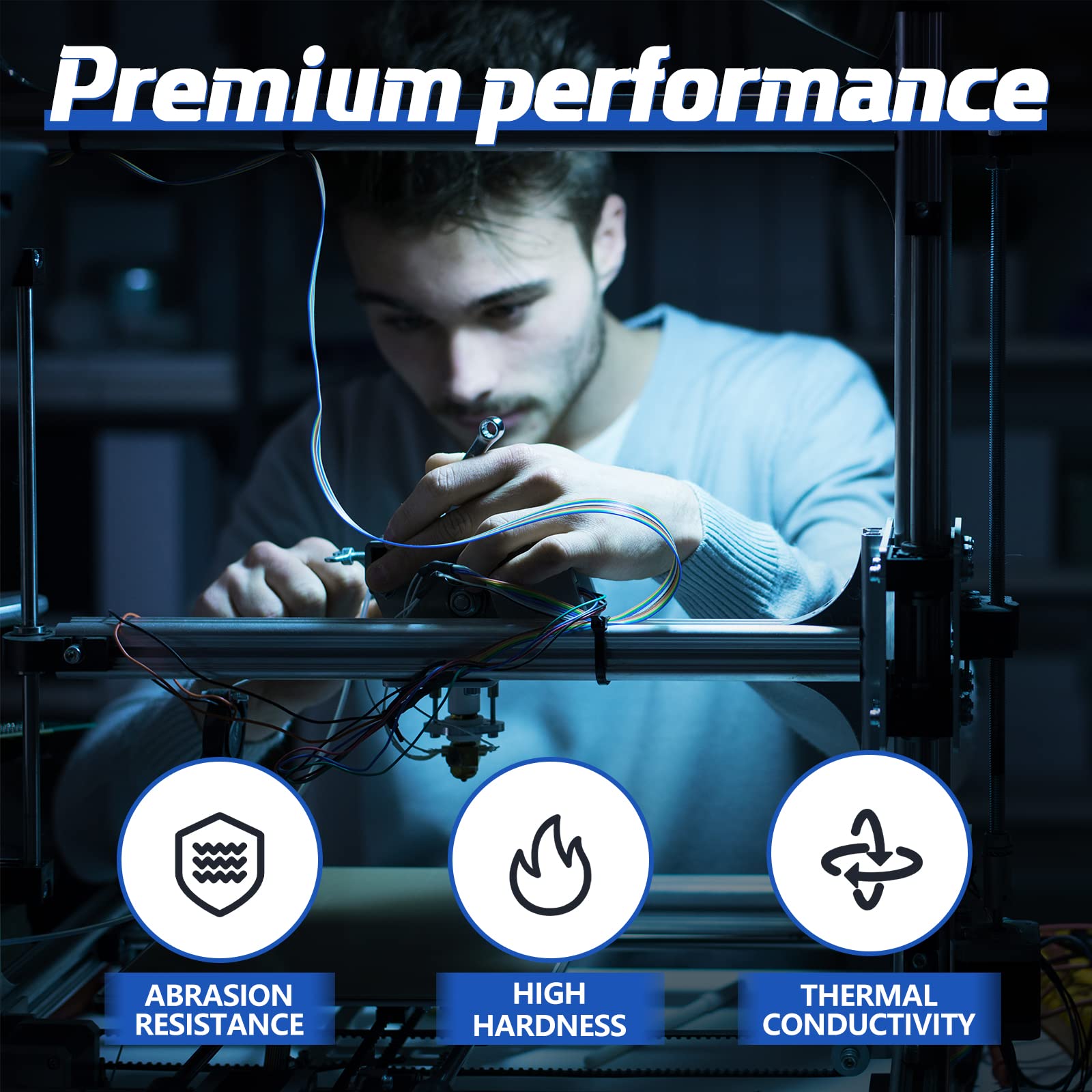 75-Piece 0.4mm MK8 3D Printer Brass Nozzle Kit - Hardened Extruder Tips Compatible with Creality Ender 3, CR-10, Makerbot & More | Perfect for ABS, PLA, PETG Filament Printing | Home & Professional 3D Printing Projects