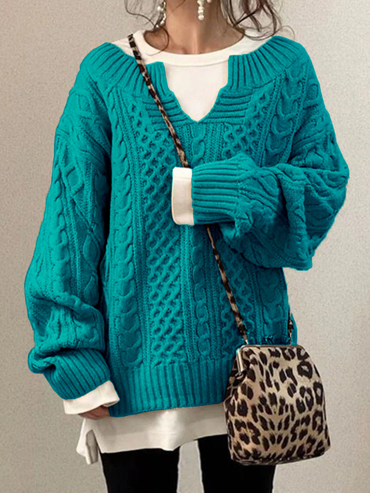 1956 Vintage Knitted Linen Sweater - Women's Casual Pullover for Fall & Winter | Perfect for Coffee Dates, Office Wear & Weekend Outfits