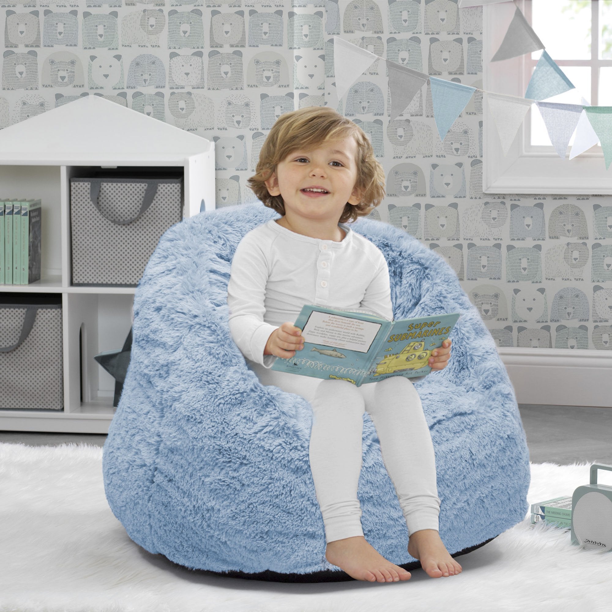 **Cozy Fluffy Chair for Toddlers - Soft Kids Armchair for Ages 2-6 Years - Perfect for Nursery, Playroom & Reading Nook**