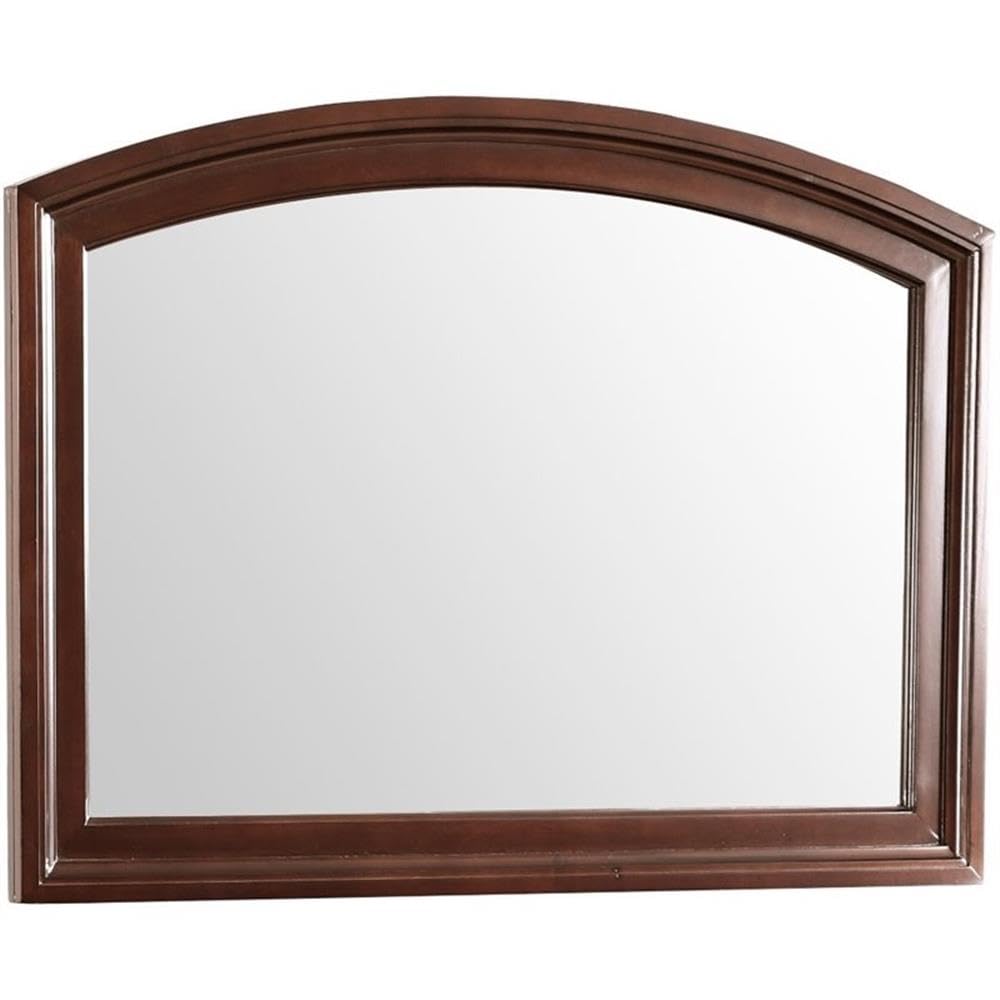 Glory Furniture Ashford Mirror in Cappuccino - Elegant Wall Mirror for Living Room, Bedroom & Entryway Decor