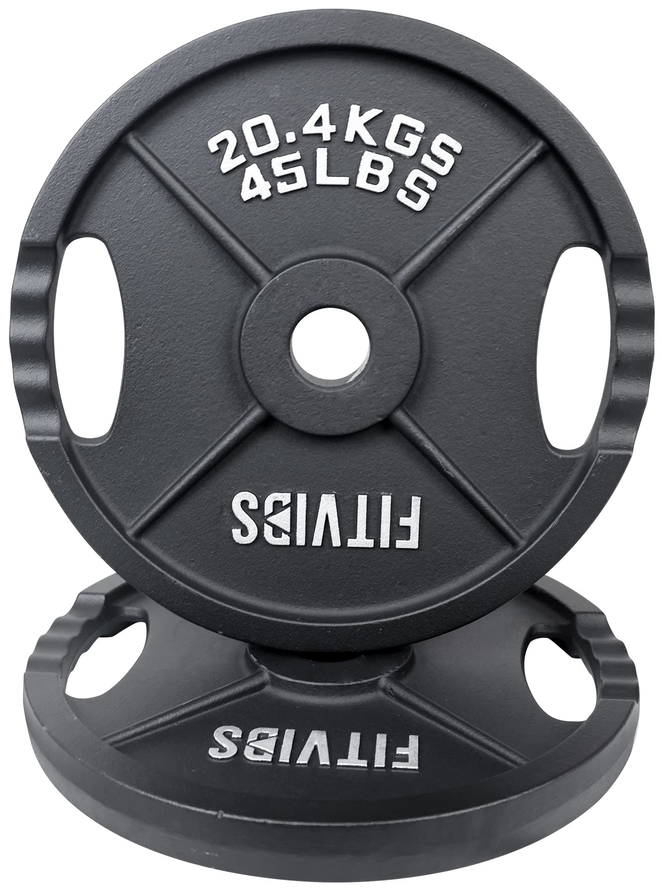 Signature Fitness 1-Inch Cast Iron Weight Plate - Standard Olympic Size for Strength Training, Weightlifting & CrossFit - Perfect for Home Gyms & Commercial Fitness Centers