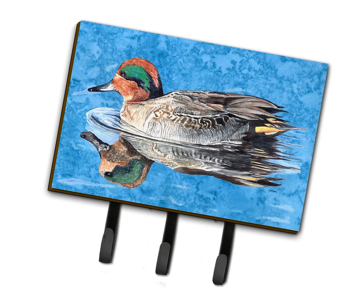 Caroline's Treasures 8830TH68 Teal Duck Wall Hook - Multi-Purpose Key Holder, Leash Hanger & Coat Rack for Home, Office, or Entryway - Perfect for Organizing Keys, Towels, Aprons, and Pet Leashes